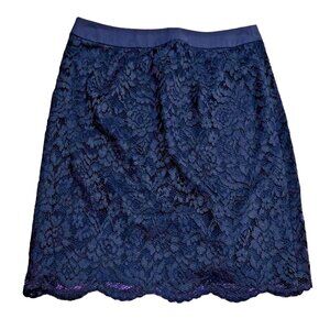 The Limited Scalloped Hem Lace Pencil Skirt Women's 0 Side Zip